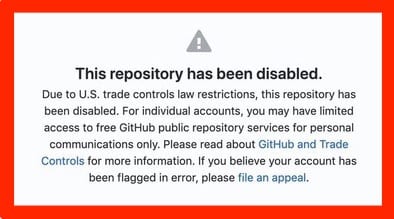 Geo-error de GitHub