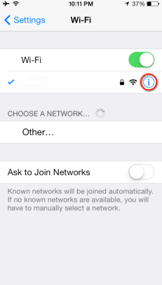 Trådlösa nätverk iPhone