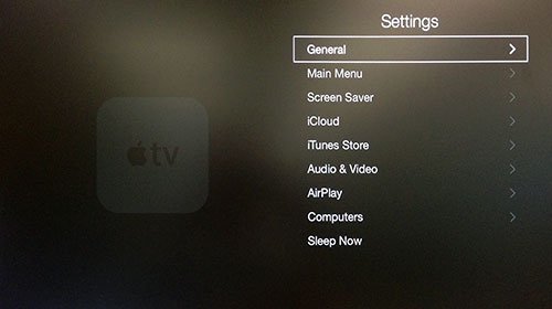 Inställningar Apple TV Pre