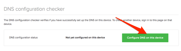 Configurar DNS en el dispositivo