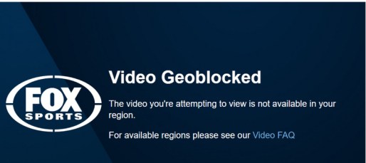 Geo-Error Fox Sports