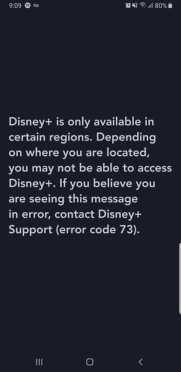 Disney + fel Android