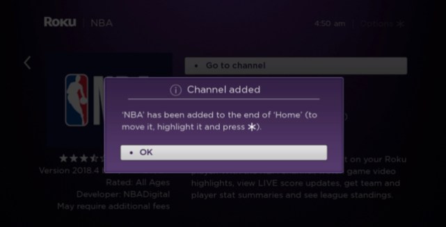 Canal de la NBA agregado