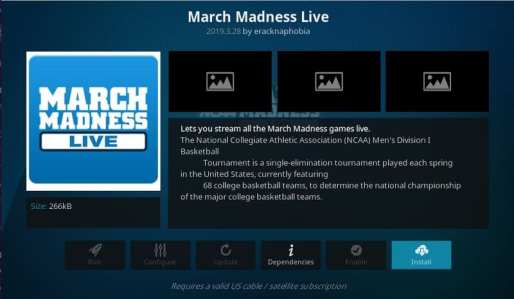 Installera March Madness Live