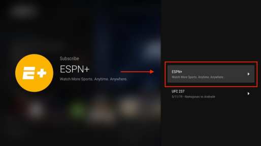 ESPN + prenumeration FireStick