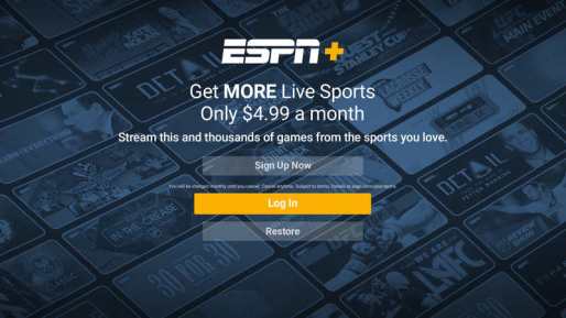 Sign in to ESPN+